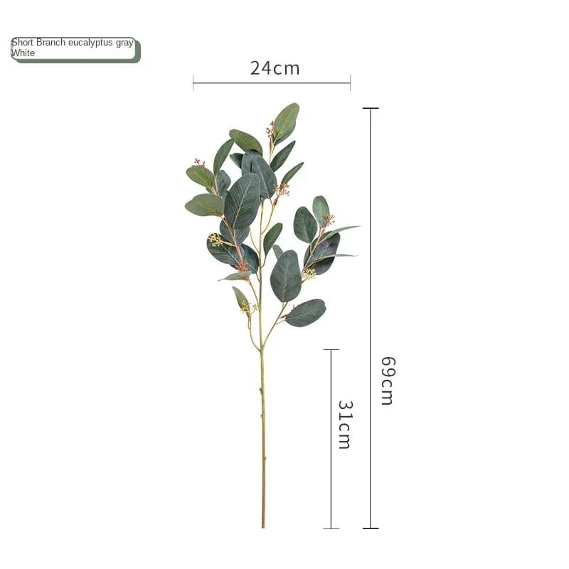 Feuilles d'eucalyptus de 69cm de Long, décoration de maison, plante verte, feuilles d'eucalyptus ave