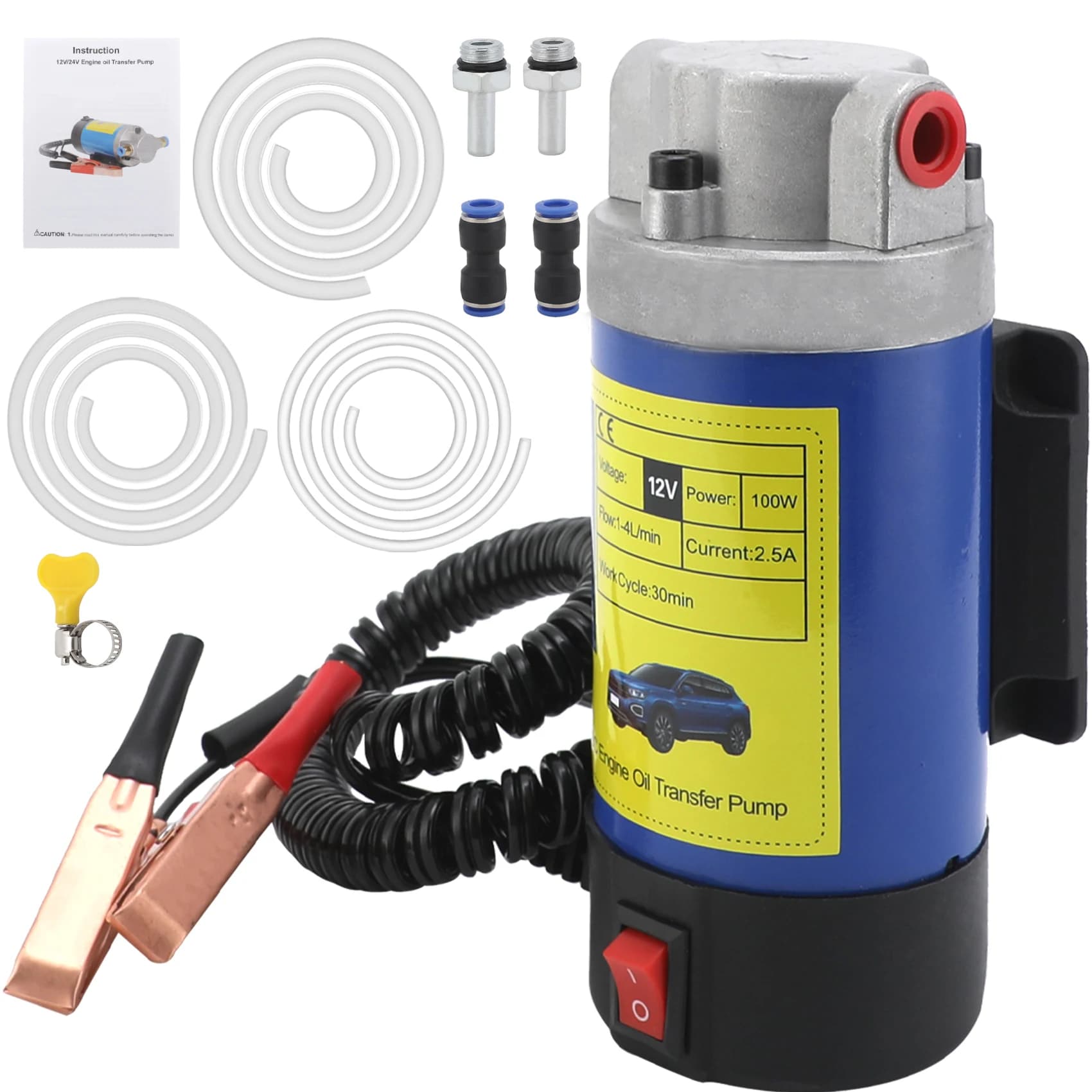 Pompe flacon d'huile moteur et de changement de transfert d'huile, auto-amorçante électrique portabl