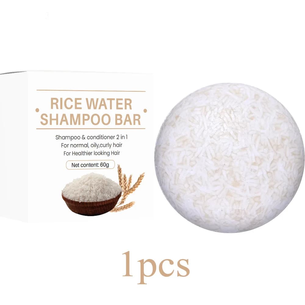Shampoing au riz biologique, barre de savon, savon revitalisant sans huile, protéines d'eau de riz, 