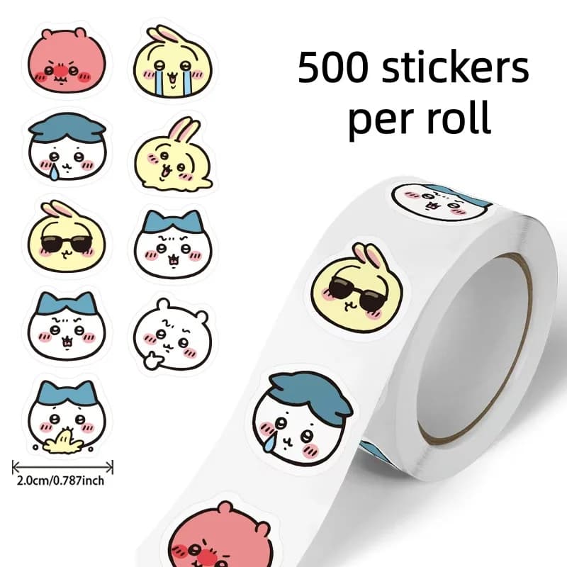 Autocollants Kawaii en rouleau, autocollants décoratifs de grande valeur, autocollants pour journal,