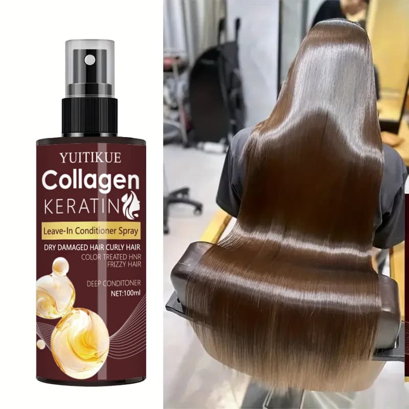La spray capillaire au collagène et à la kératine nourrit les racines des cheveux, le massage du cui
