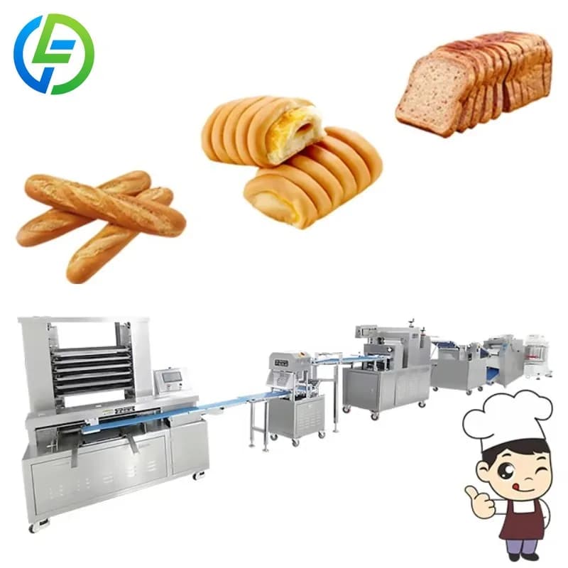 FOODLINE Ligne de production de pain personnalisée : pain rond, pain au cannelle, pain français, pai