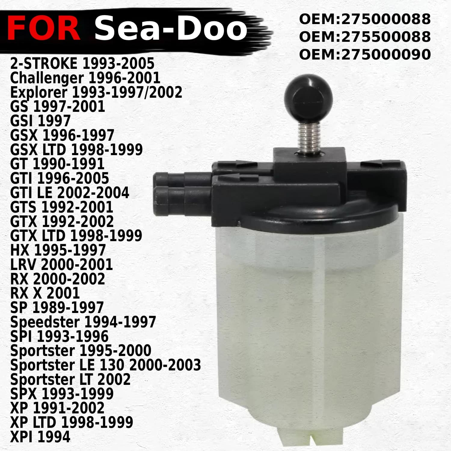 Filtre à carburant pour moteur hors-bord Sea-Doo GS GSI GSX LTD GT GTI LE GTS Challenger Explorer 2 