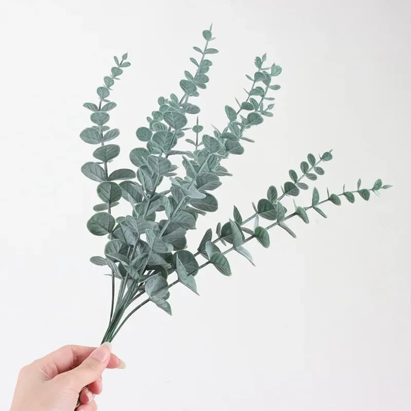 Tiges d'eucalyptus artificielles 38cm, 10 pièces, feuilles d'eucalyptus pour la maison, Bouquet de f