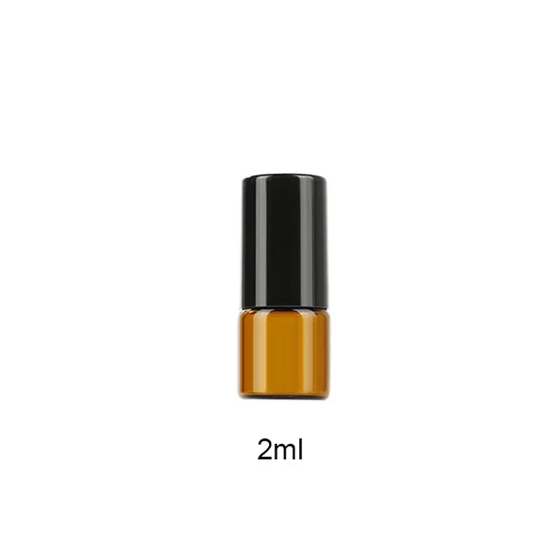 Bouteilles en verre à rouleau pour huiles essentielles, rouleau en verre rechargeable ambre, flacons