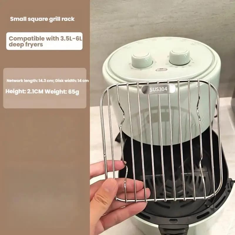Grille de drainage d'huile pour friteuse à air en acier inoxydable 304, résistante à la chaleur, fac