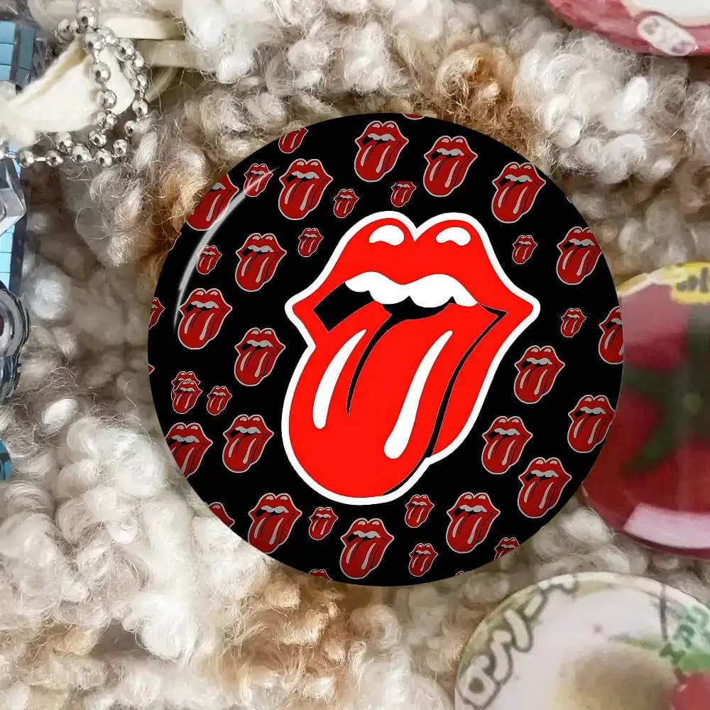Badge en fer blanc R-rolling S-Stones band, personnalisé, thème Anime, style rétro, broche, badge de