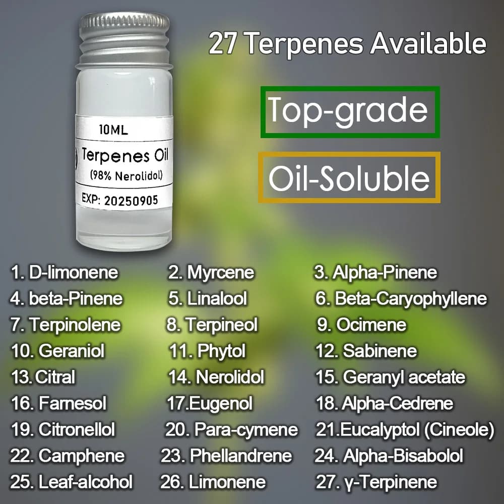 Huile essentielle naturelle Terpenes, 10-30ml, matière à saveur brute, pour bricolage d'articles dif