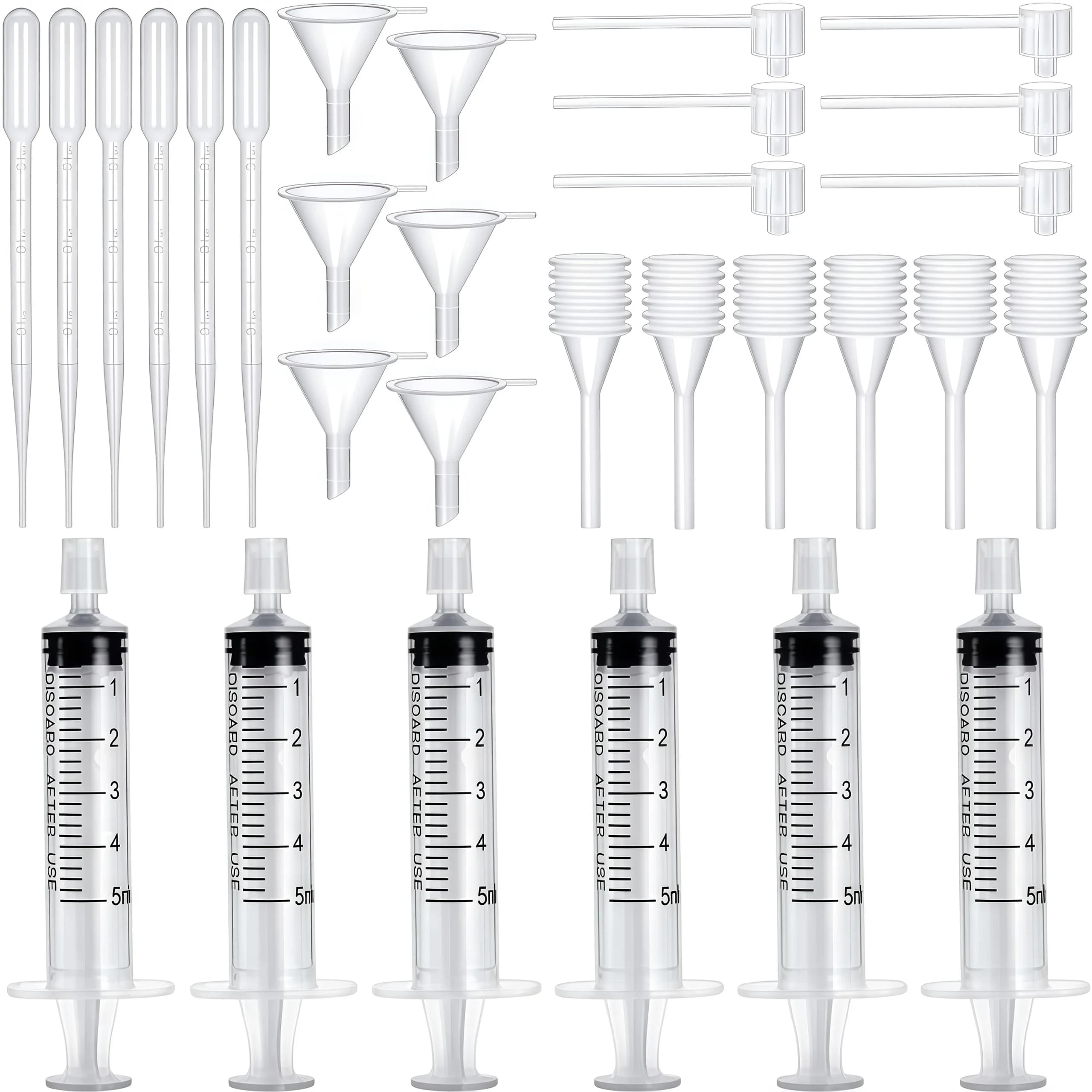 Ensemble d'outils de recharge de parfum 5 ml/10 ml, 30 pièces, plusieurs tailles, extracteur grande 