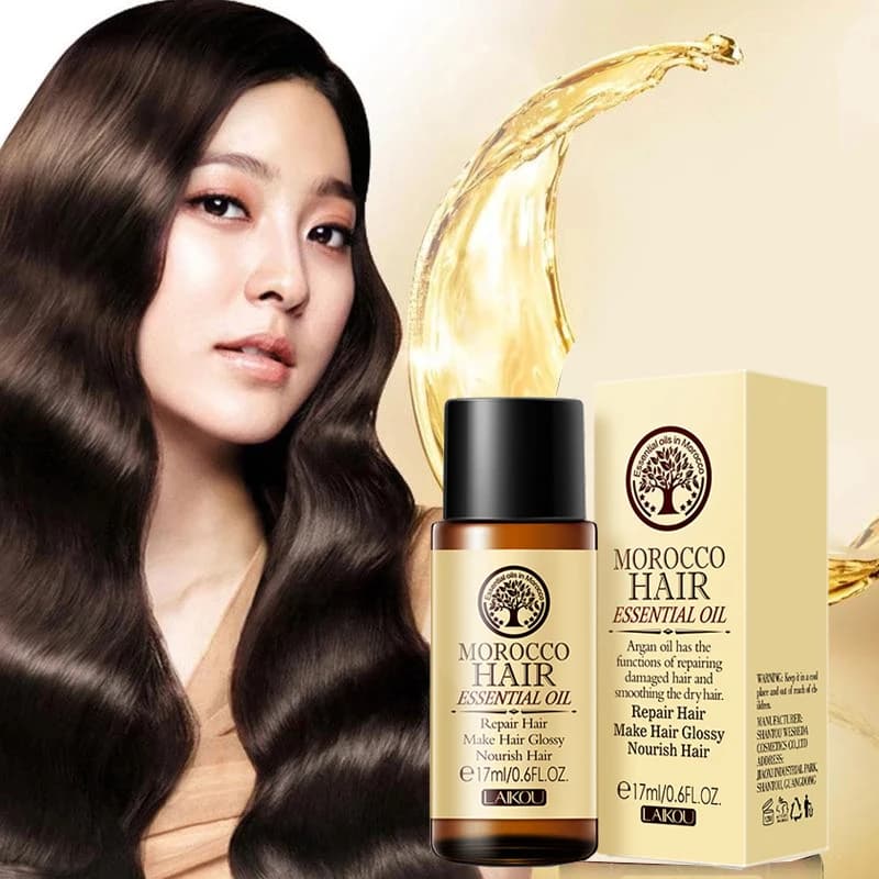Huile d'Argan pour Traitement Capillaire, Produit Liquide pour la Perte de Cheveux, Réparation Sérum