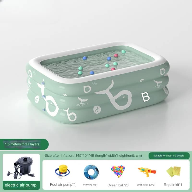 Piscine gonflable avec auvent et toboggan, grande piscine gonflable pour personnes, piscine familial