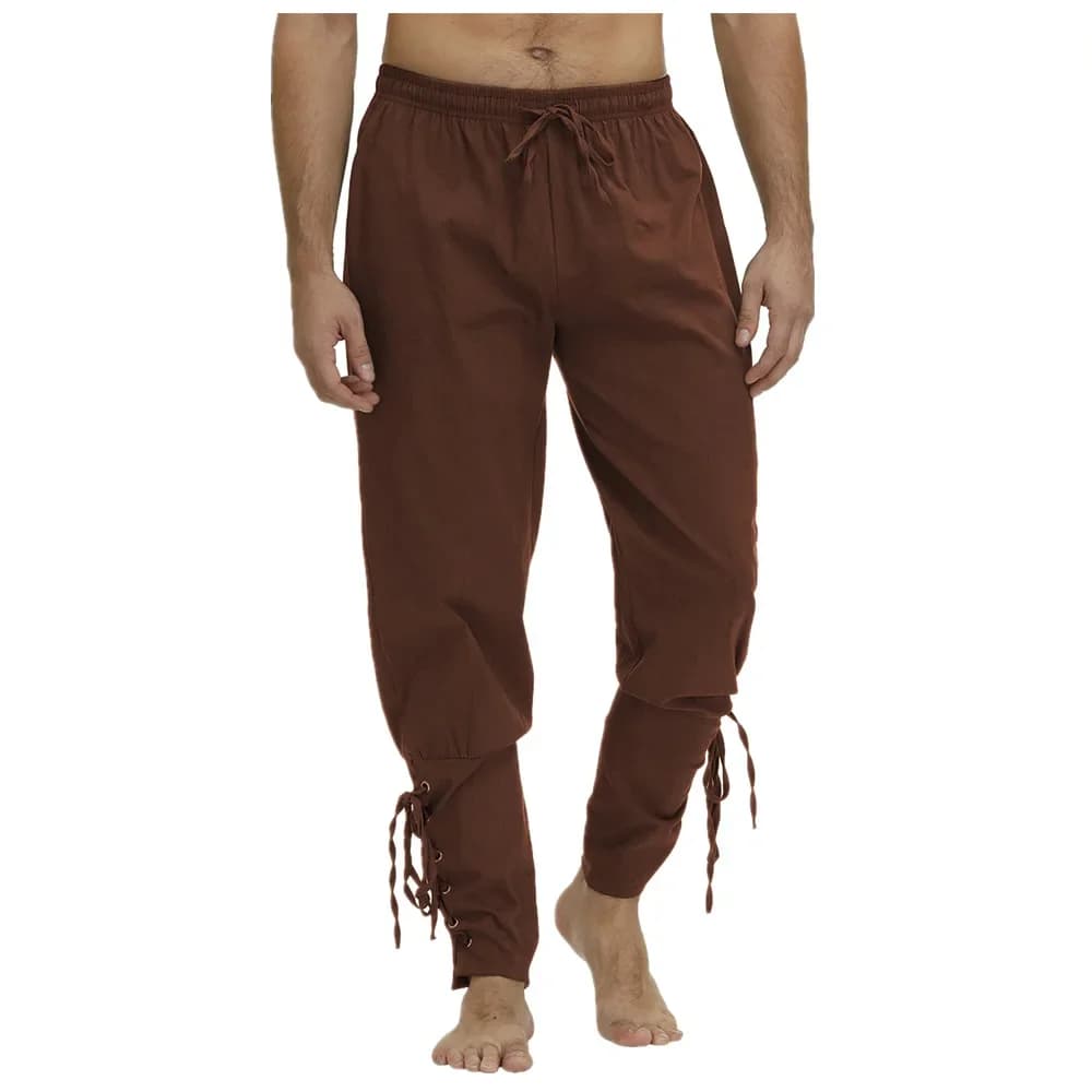 Pantalon Pirate Viking pour hommes, pantalon médiéval de la Renaissance, short à cordon de serrage, 