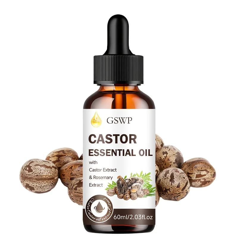 Huile essentielle de ricin GSWP, contenant de l'huile de ricin et du romarin. Hydrate en profondeur 