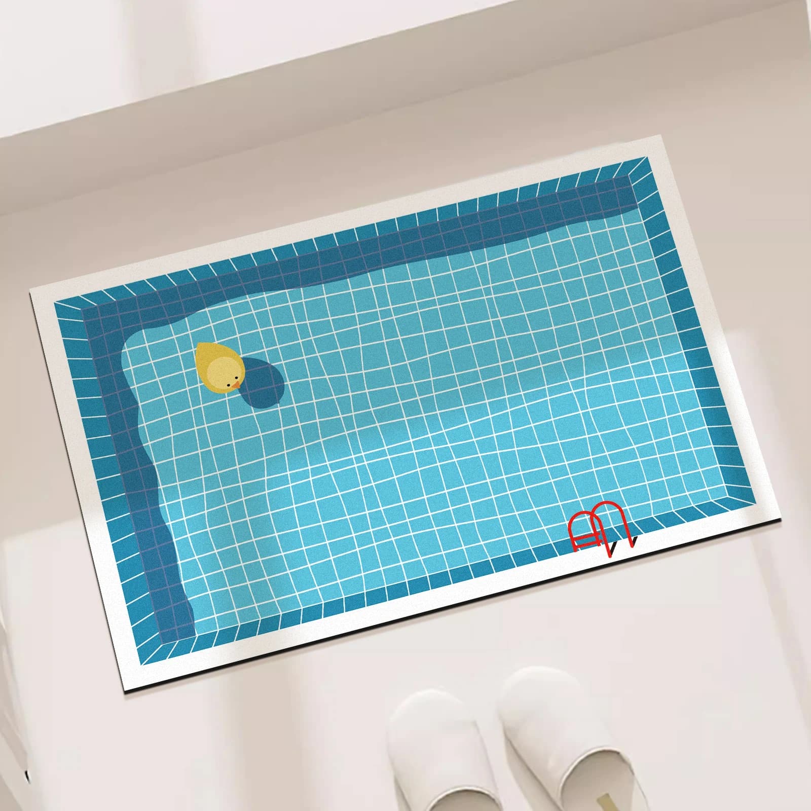 Tapis de sol antidérapant en caoutchouc pour salle de bain, tapis de sol absorbant l'eau et à séchag