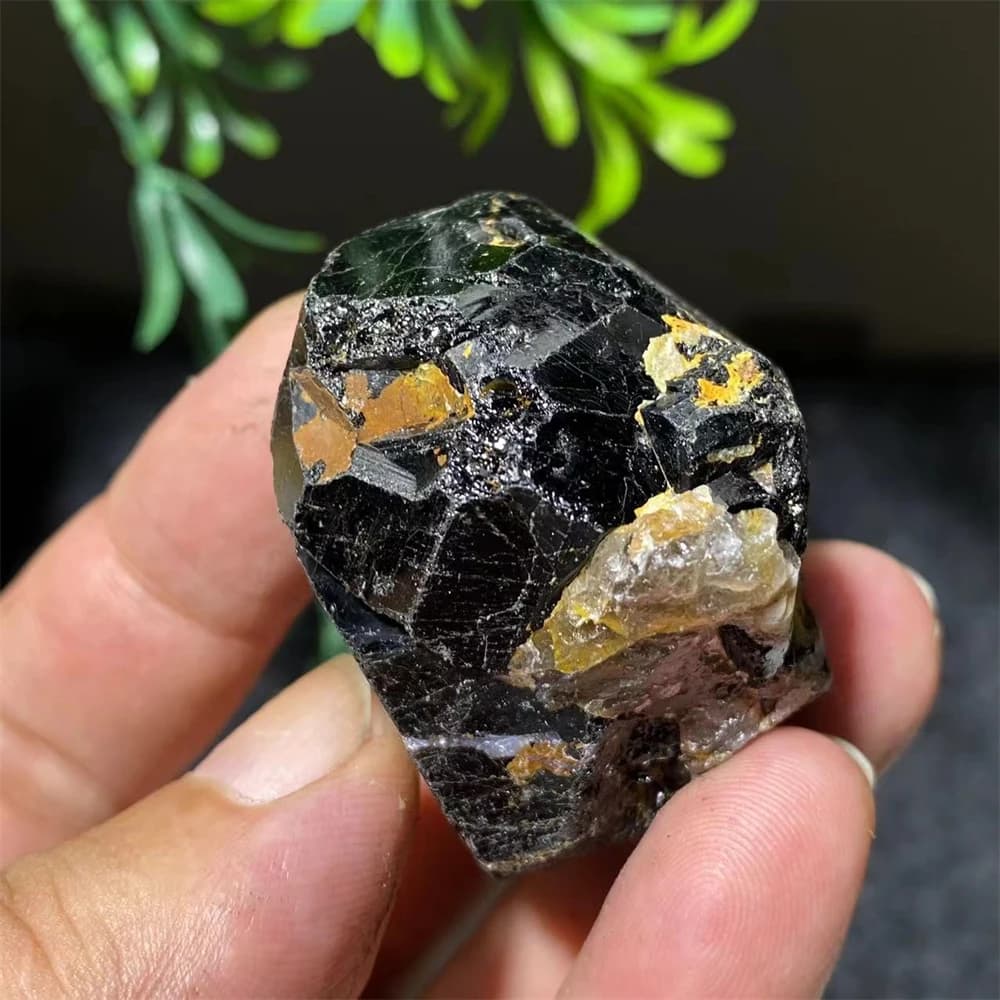 Tourmaline noire cristal Quartz naturel, charbon Wicca napSpecimen brut guérison décoration de la ma