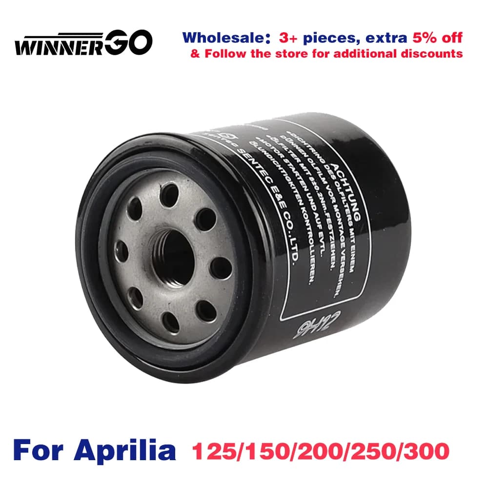 Filtre à huile de moto pour scooter Aprilia, gaz, carburant, 125, 150, 200, 250, 300, Atlantic 125, 