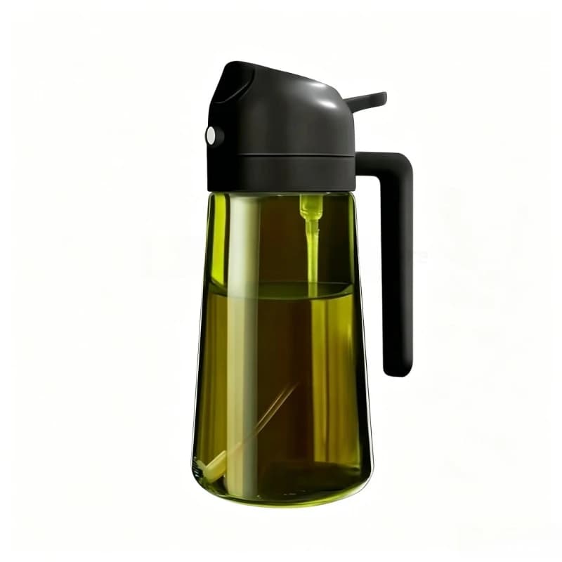 Pulvérisateur d'huile 2-en-1 de 500 ml pour la cuisine, distributeur d'huile d'olive anti-fuite pour