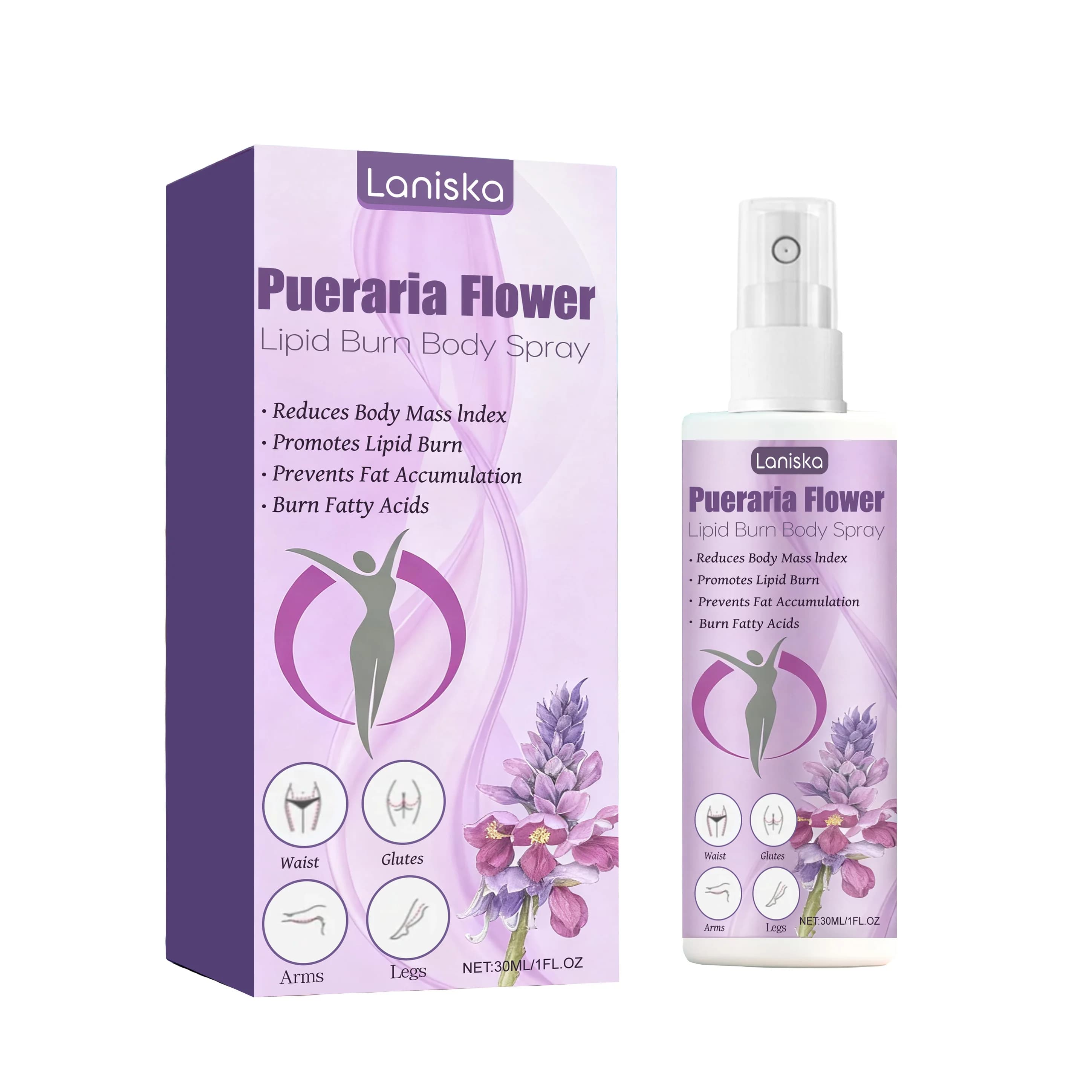 Le spray de soin corporel Pueraria mirifica est non gras, facile à absorber, favorise la circulation