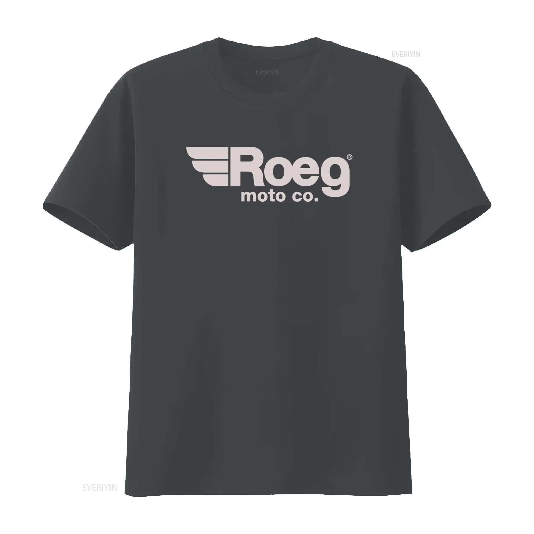 T-shirt avec logo Roeg ROE0075 vintage, délavé, extensible, doux, polyvalent, décontracté, pour homm