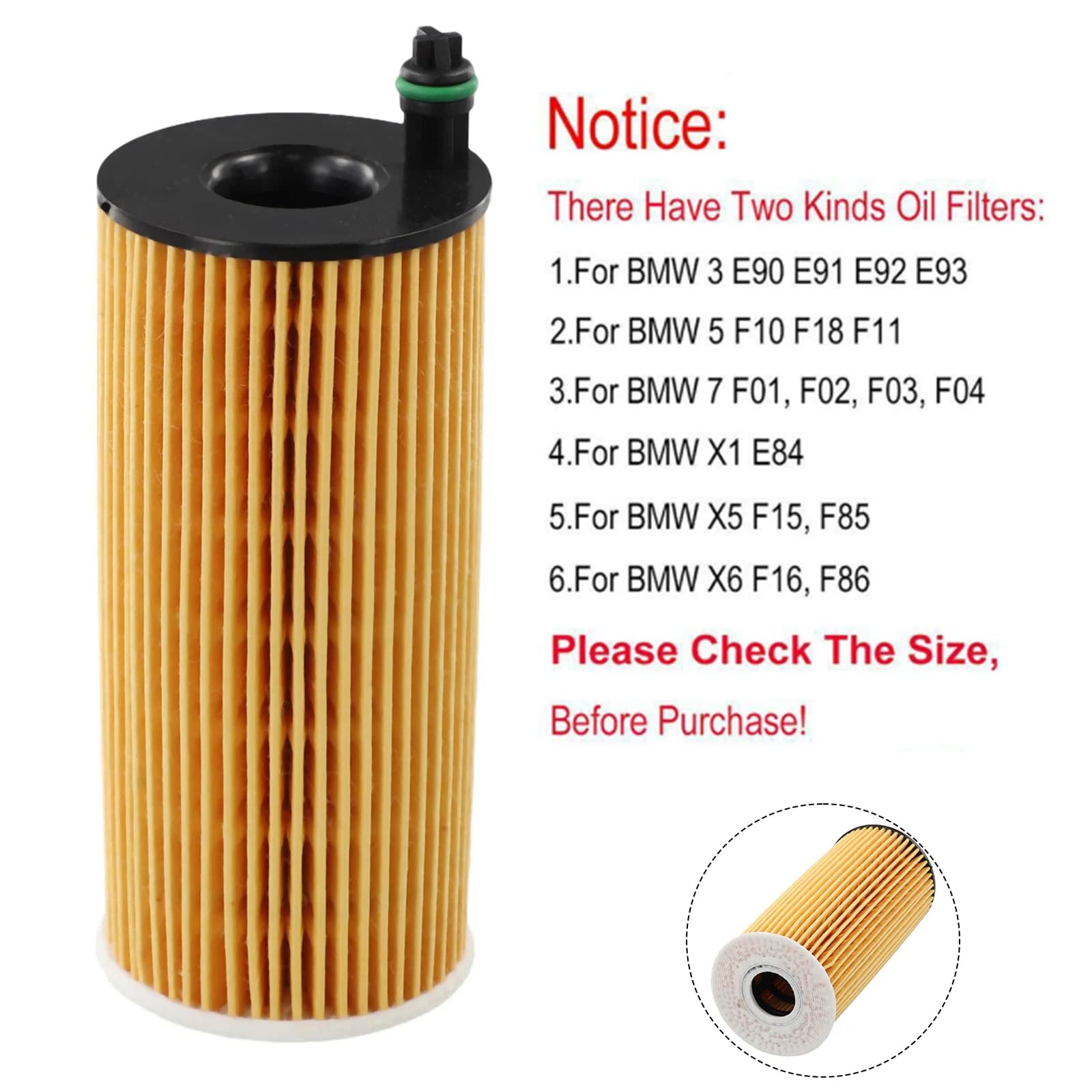 Kit de filtre à huile, pour BMW 1/2/3/4/5/6/bronch/ bery/tage/X6 F10 F20 F30 Diesel 3 E90 E91 E92 E9