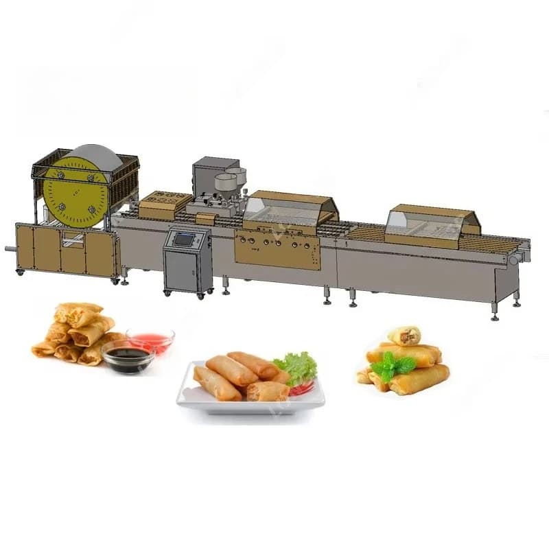 Ligne de production de pâtisserie et de remplissage de rouleaux de ressort de machine à rouler autom