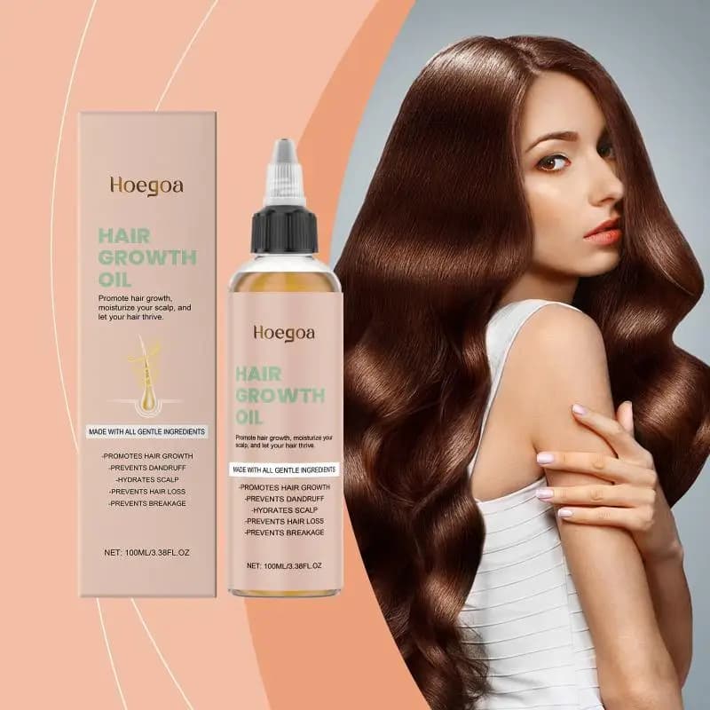 Huile capillaire Hoegoa, soin doux pour nourrir le cuir chevelu, hydrater, réparer les cheveux secs,