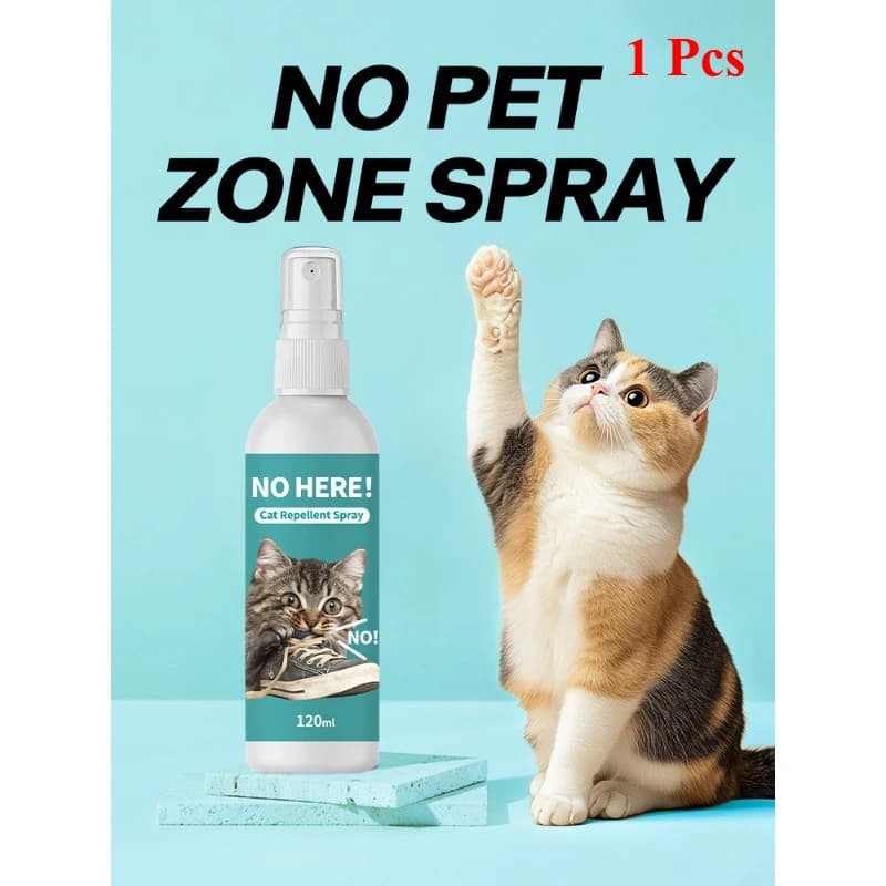Spray répulsif pour chat longue durée, formule Non toxique de 120ml pour meubles et tapis, empêche l