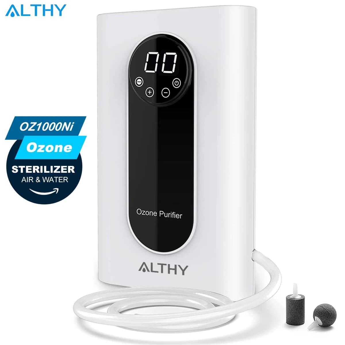 ALTHY – Machine générateur d'ozone pour eau, air et huile, minuterie 1000 mg/h, ozoniseur, stérilisa