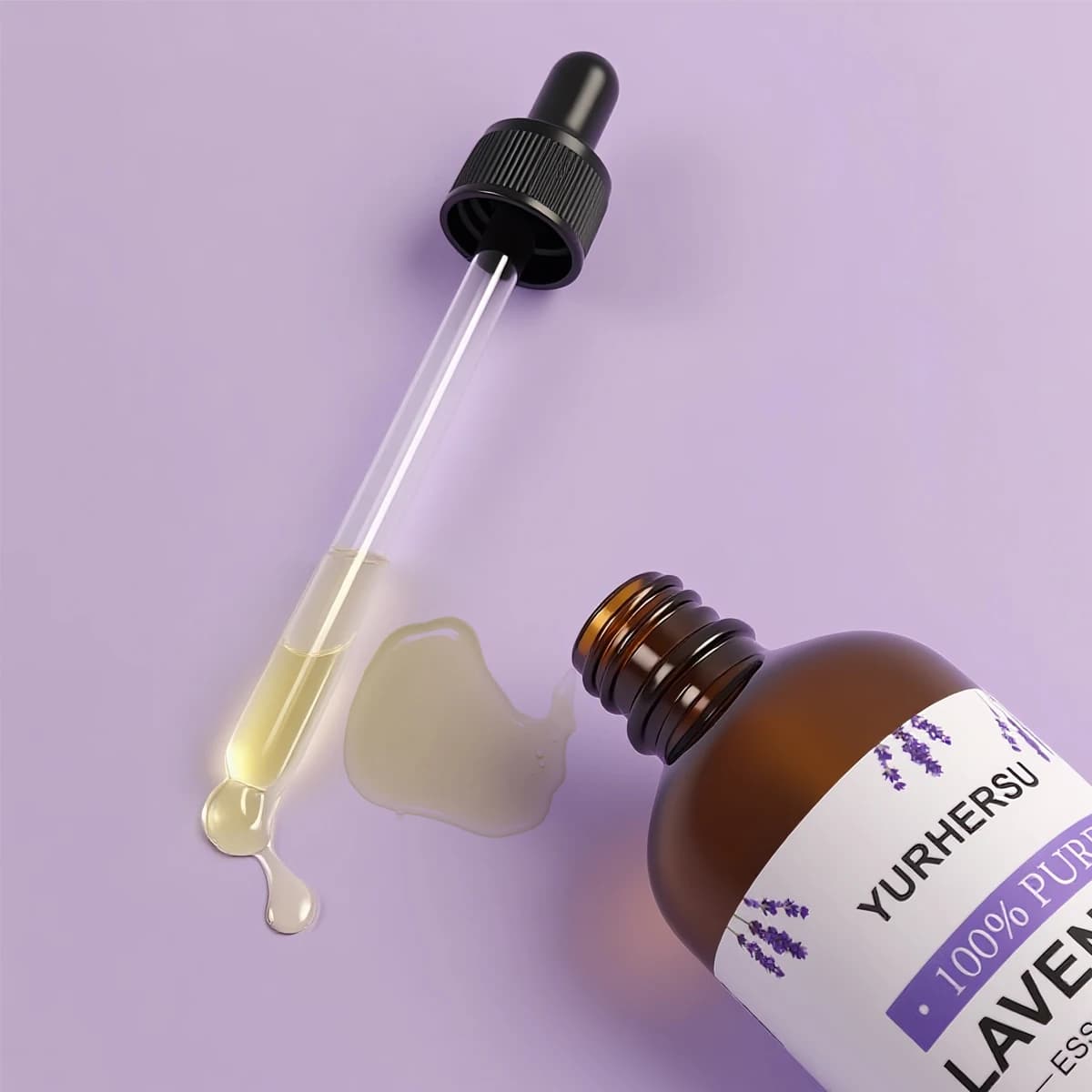 Huile de lavande haute résistance pour l'aromathérapie, soulage le stress et l'anxiété, favorise le 