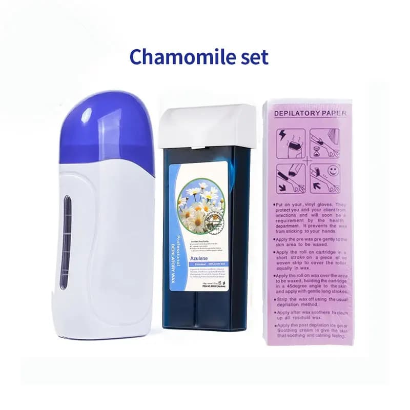Machine à rouleau dépilatoire portable, ensemble de chauffage d'avertissement, crème d'épilation, ch