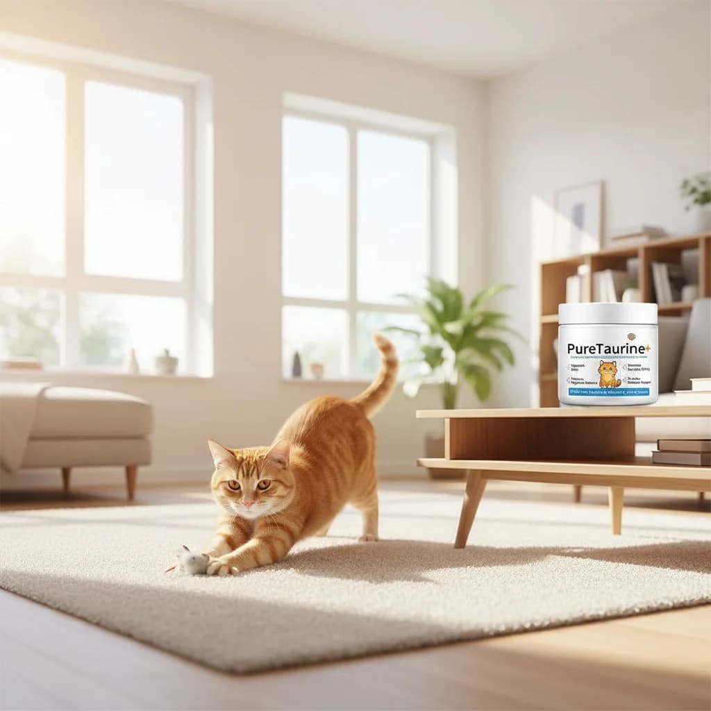 Complément alimentaire en poudre de taurine pour chats, 200 g, riche en taurine pure à 99,9 % pour a