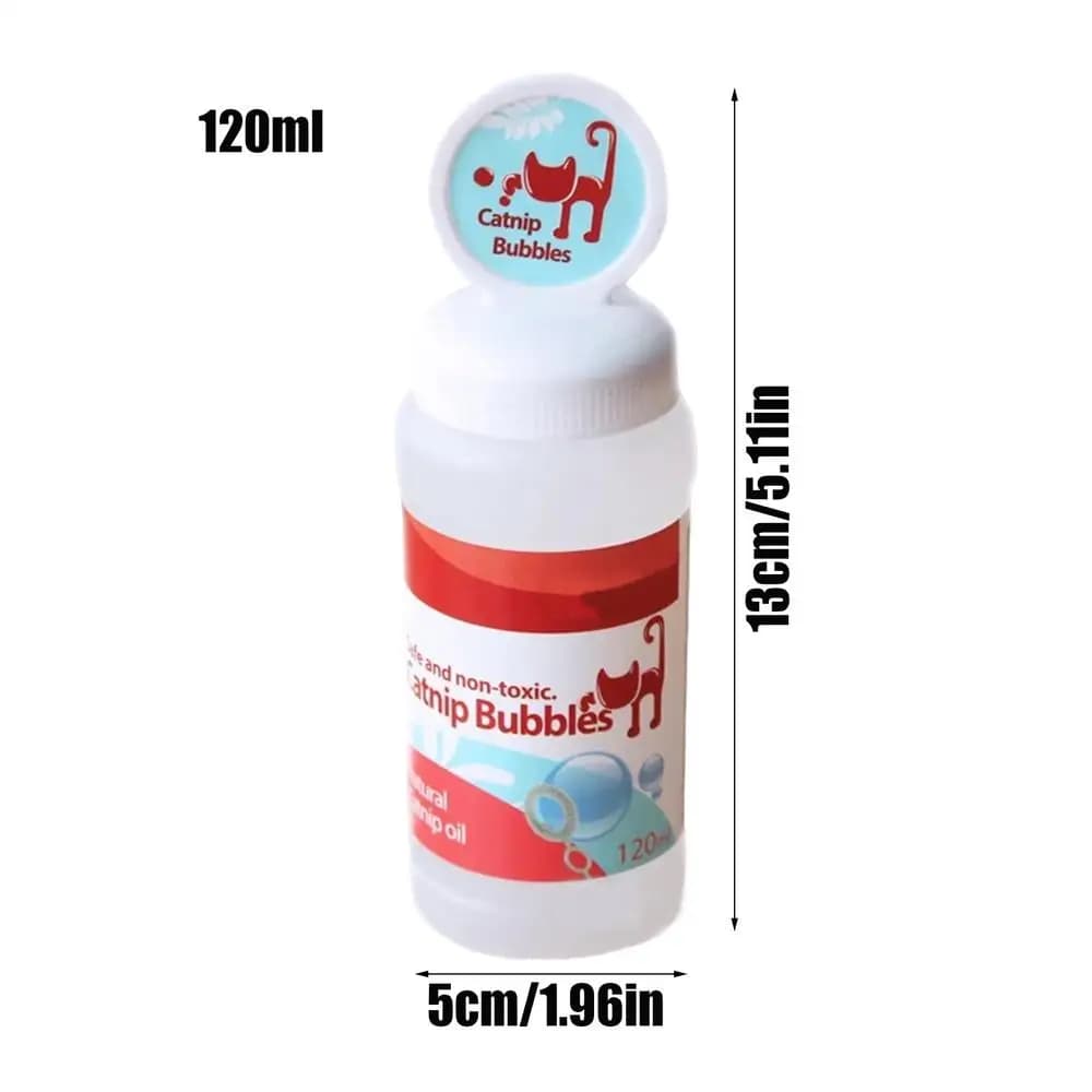Savon à bulles à la catnip 120 ml, spray d'huile essentielle de catnip, jouets interactifs pour chat