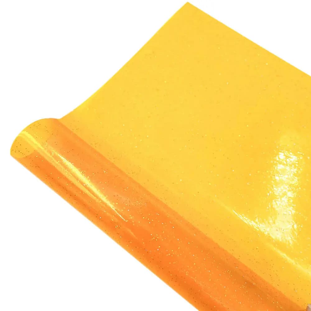 Rouleau de 7,8 x 47 pouces de vinyle PVC transparent pailleté effet gelée, simili cuir pour sacs à m