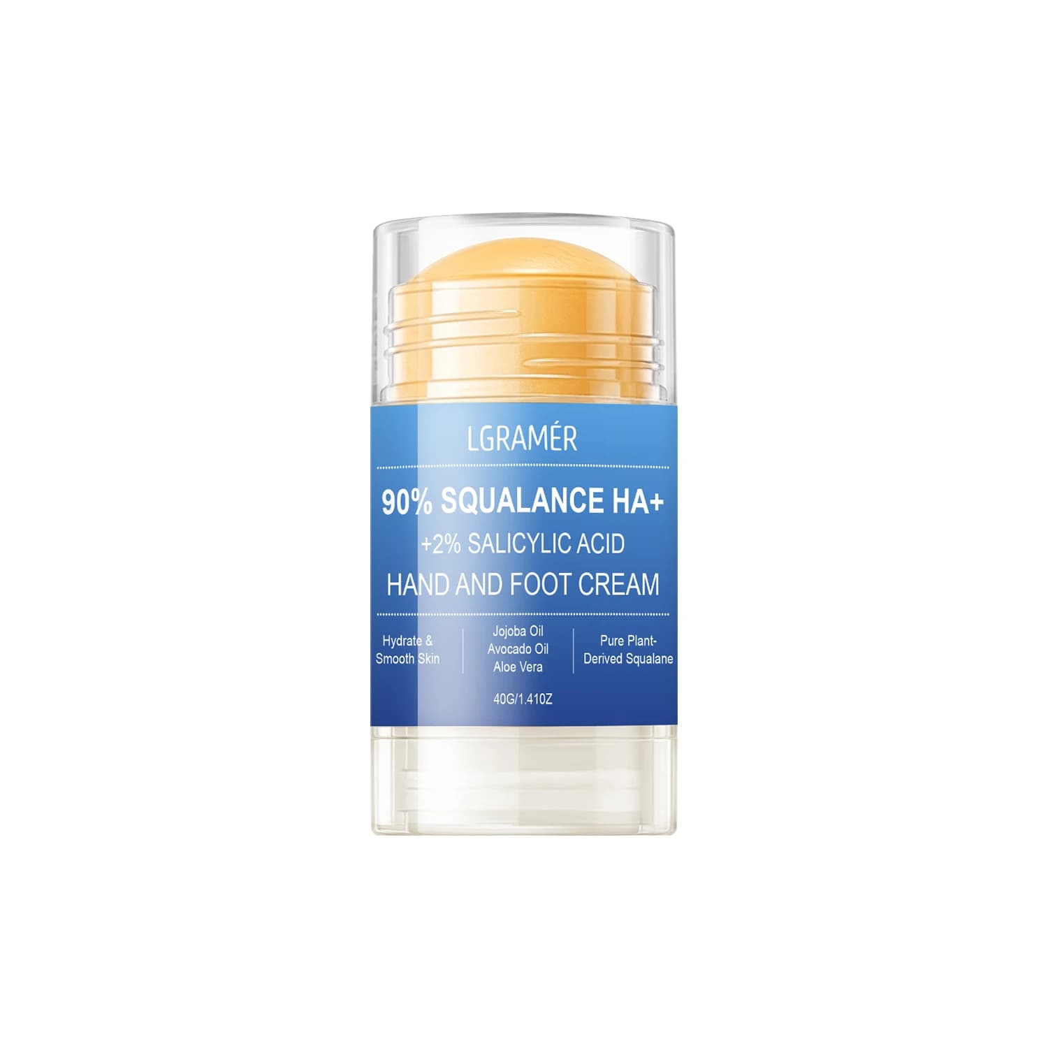 Crème pour les pieds à 90 % de squalane et 2 % d'acide salicylique, crème hydratante pour les mains 