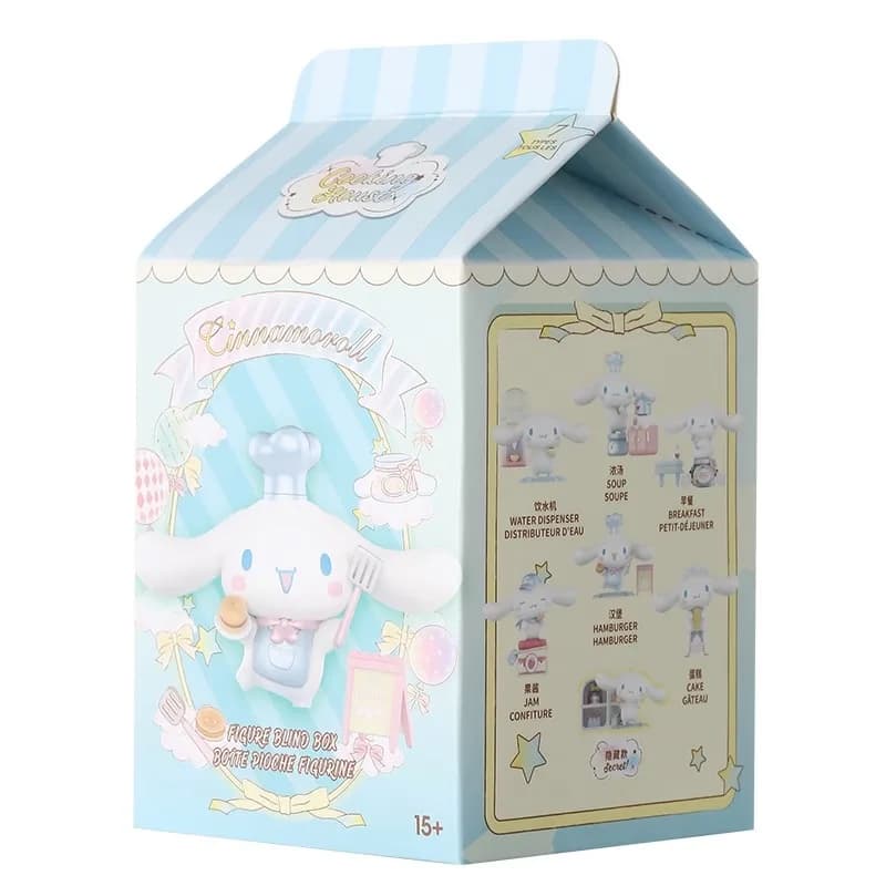 Collection de figurines miniatures Sanrio Cinnamoroll : Maison de cuisine, gâteau, petit-déjeuner, b
