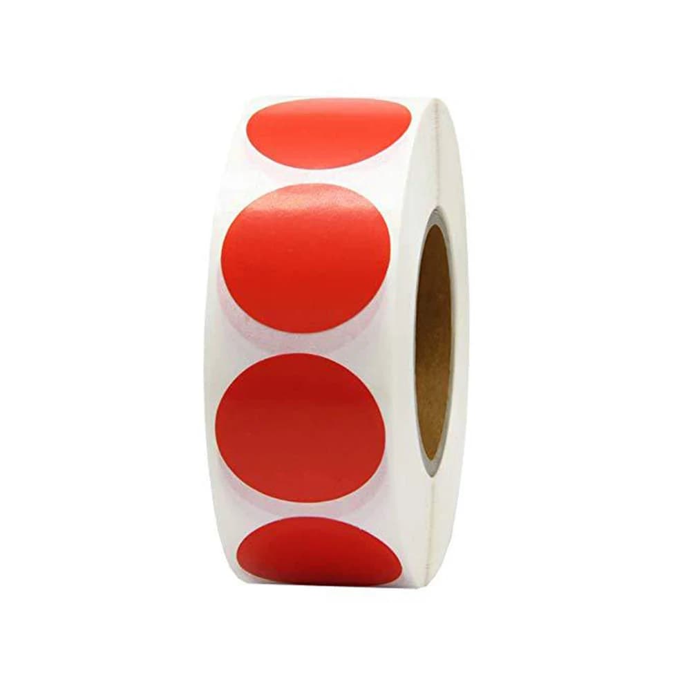 Bleu 1 pouce rond code de papeterie 500 pièces/rouleau étiquettes à points autocollants marque autoc