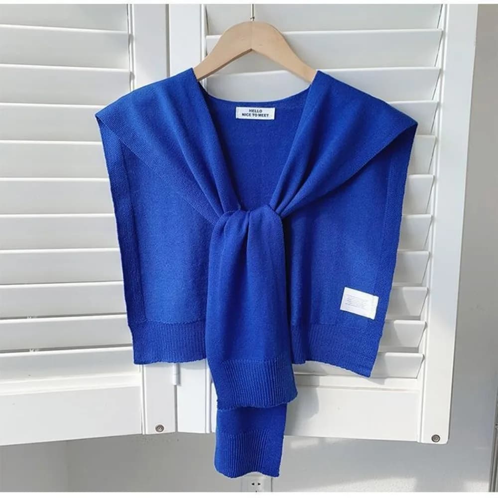 Écharpe fine tricotée pour femme, design tendance, couleur unie, col cache-cou noué, protection d'ép