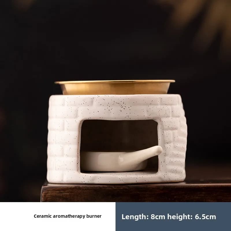Diffuseur d'aromathérapie en céramique, chauffe-huile et chauffe-bougie pour usage domestique, encen