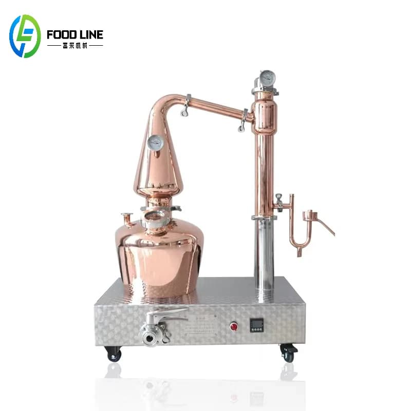 Petit Mini système de distillerie d'alcool 50L, Pot mort en cuivre rouge, distill domestique pour wh