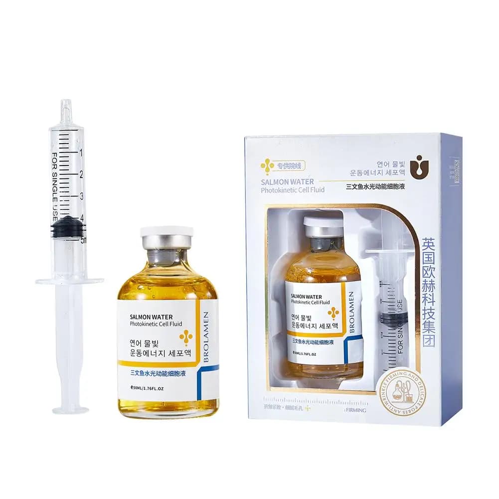 Essence de rajeunissement de la peau, sérum coréen anti-rides au saumon, renforce la fonction de bar