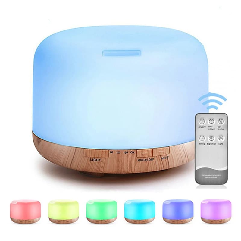 Diffuseur d'arôme de grain de bois USB 500ML, diffuseur d'huile essentielle, humidificateur d'air av