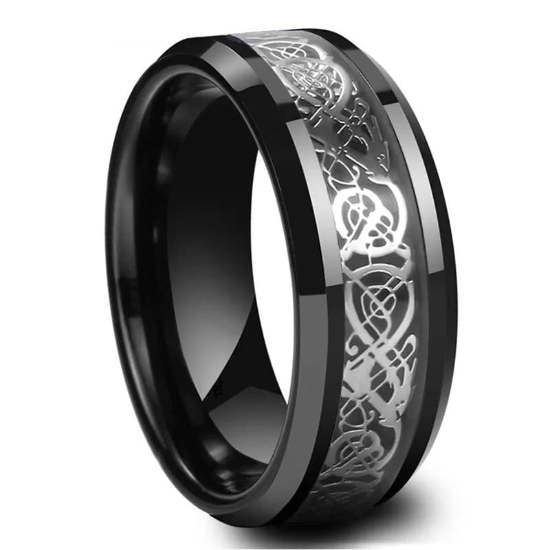 Seulement Love – bagues de Couple en forme de cœur infini noir pour femmes et hommes, bijoux en acie