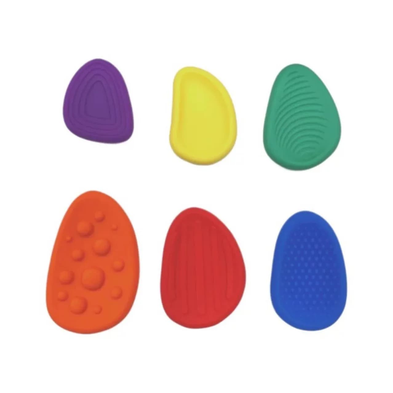 Fidget Sensory Stones - Pierres d'inquiétude texturées en silicone souple pour soulager le stress po
