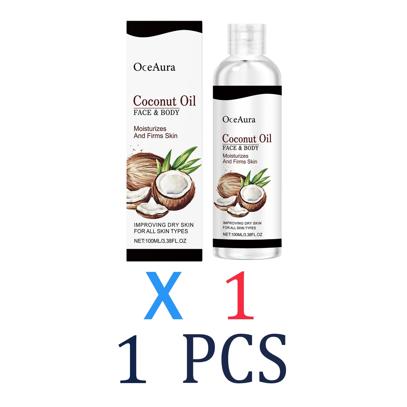 Huile de coco huile corporelle pour peau sèche 100ml traitement hydratant pour la peau hydratation n