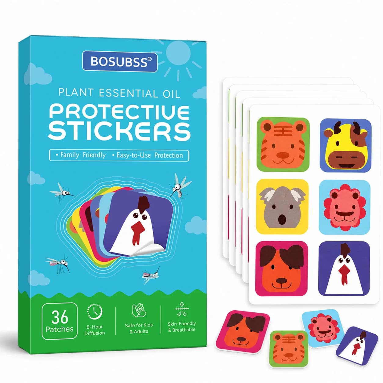 Patch anti-moustiques portable à base d'huiles essentielles, idéal pour le camping en plein air, la 
