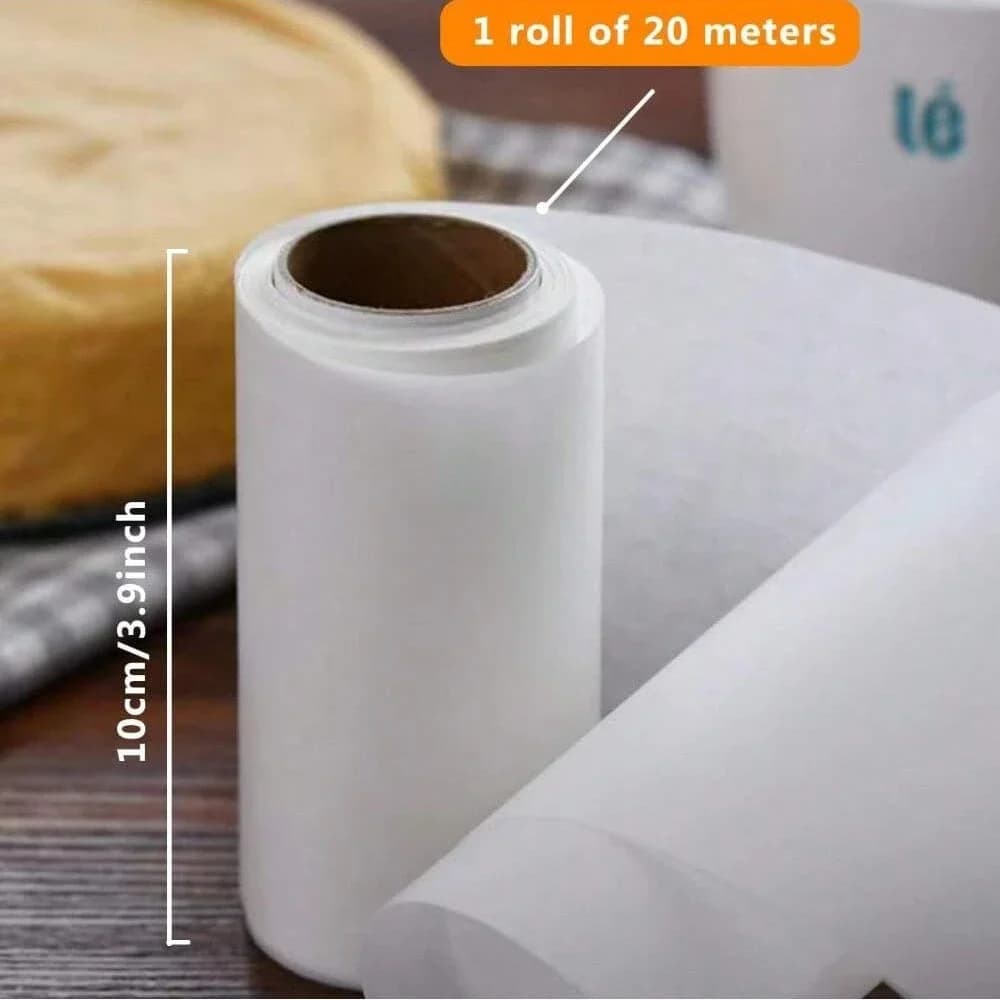 1 rouleau de papier à huile antiadhésif de 20m, pour four à micro-ondes, bords de gâteaux, friteuses