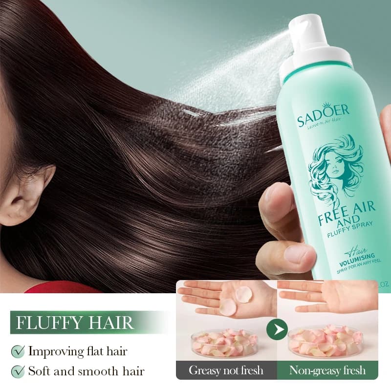 SADOER Spray Capillaire Anti-Graisse et Huile, Réduit les Pointes Fourchues, Spray Anti-Frisottis, A