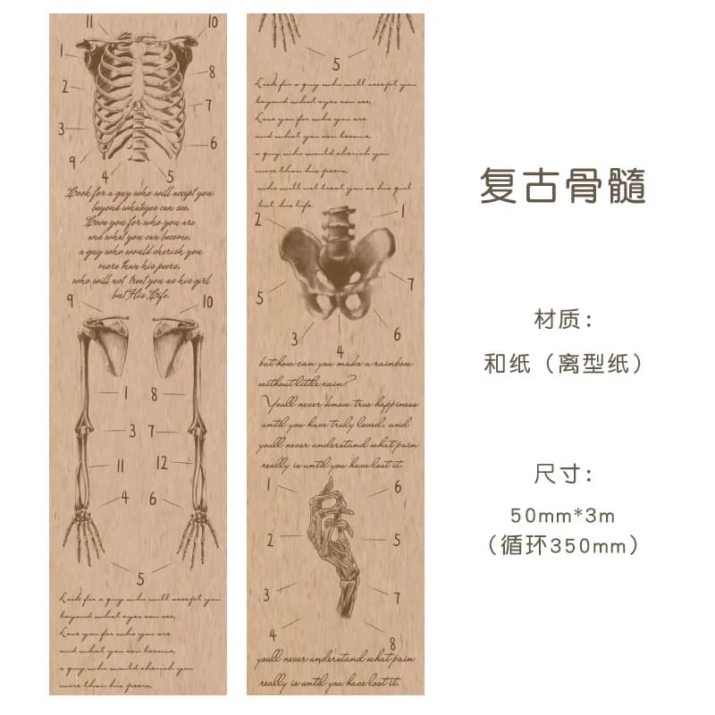Rouleau de ruban adhésif Washi pour poèmes Vintage, lettres de billet, plantes, décoration, étiquett