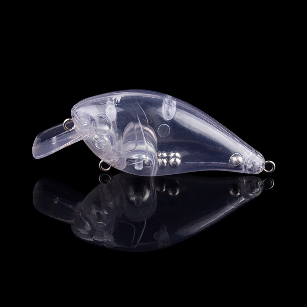Hanlin-Leurres Flottants en Plastique Dur de 7.5cm et 10.8g, Appâts à Bec Carré Non Peint, Crankbait