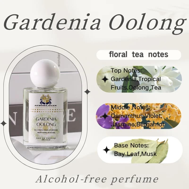 Huile Essentielle Parfumée Mélangée au Thé Oolong et à la Gardénia, Concentration à 20%, Parfum Long